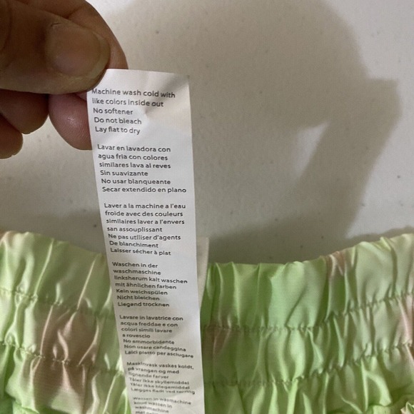 Fabletics Women’s Kalani Convertible Track Pant Green Pink Tie Dye Pockets 2X - Picture 10 of 15